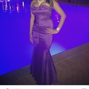 Purple Trumpet Style Dress